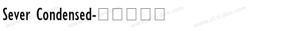 Sever Condensed字体转换